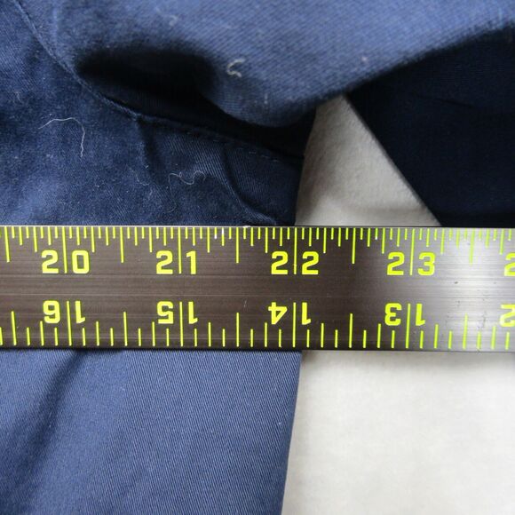 Lands End Bomber Jacket Reversible Womens Medium Blue Full Zip Cotton Nautical - Picture 7 of 11